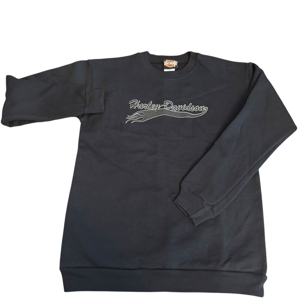Harley Davidson Youth Size Large Black Flame Sweatshirt Ft Lauderdale FL HD